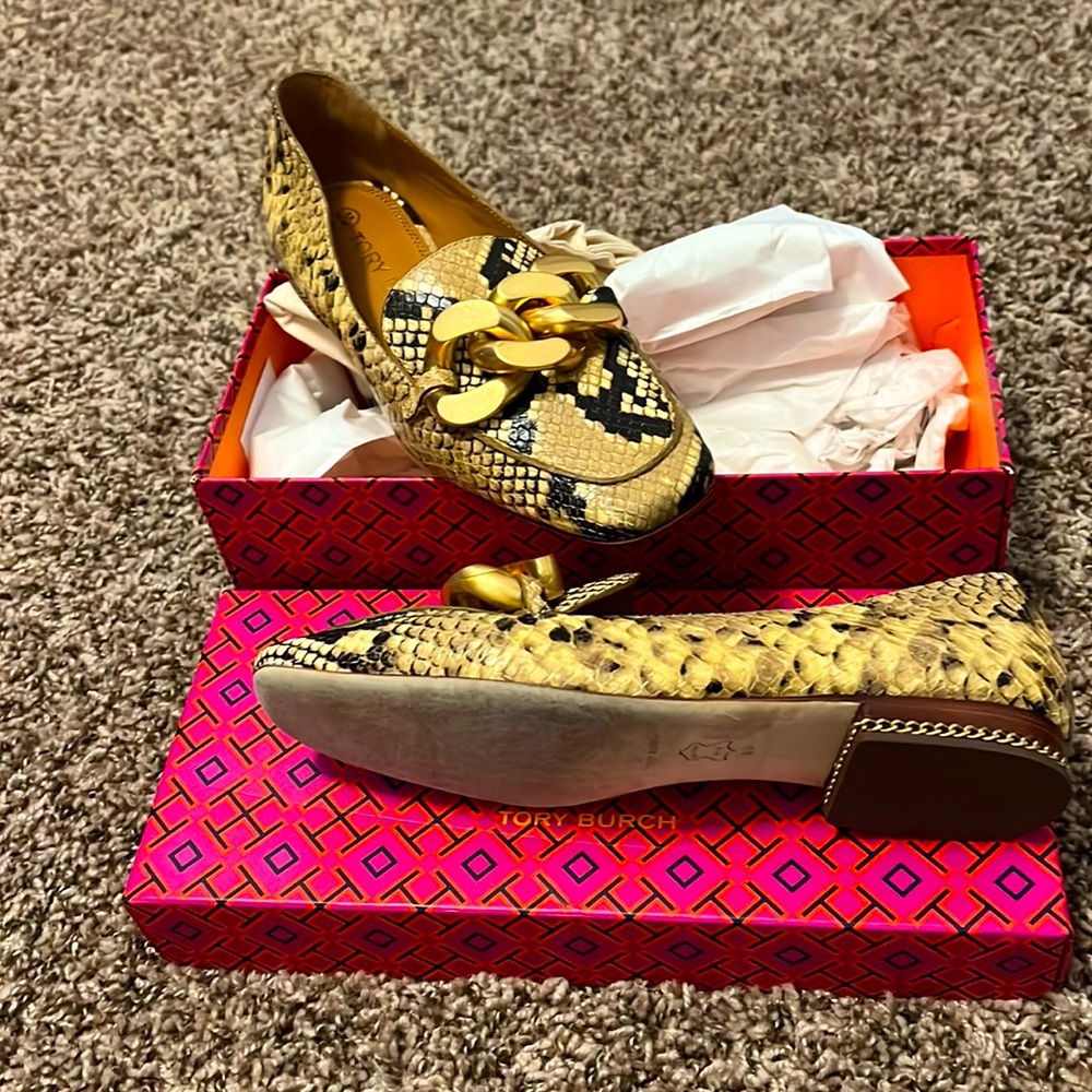 Tory Burch Chain Loafers